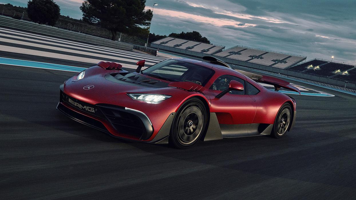 The Mercedes-AMG ONE on the racetrack