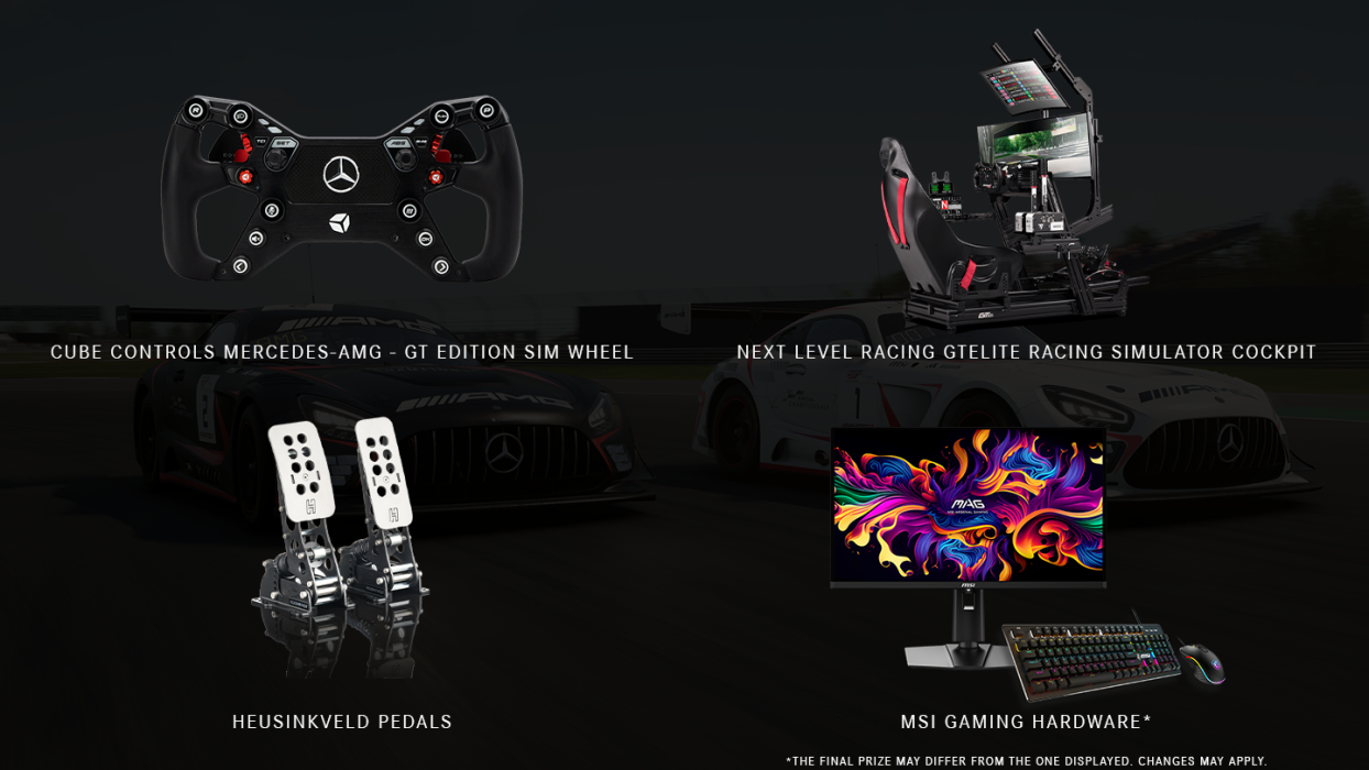 Picture showing SIM controller, rig, pedals and monitor.