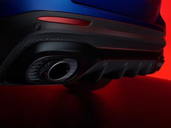 Mercedes AMG GLB 35 SUV exhaust system.