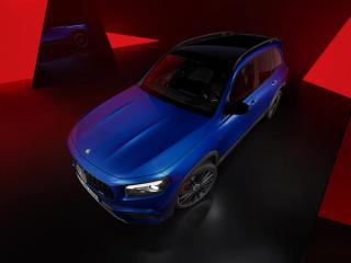 Mercedes AMG GLB 35 SUV from above.