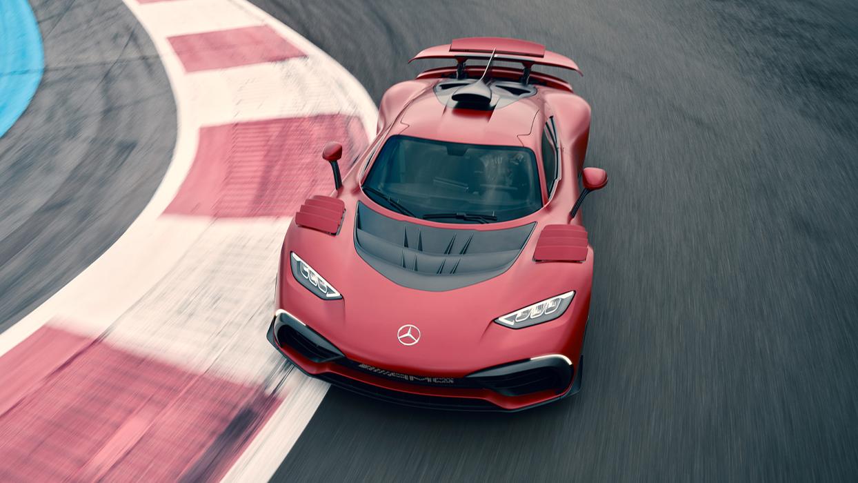 The Mercedes-AMG ONE on the racetrack