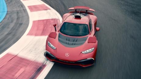 The Mercedes-AMG ONE on the racetrack
