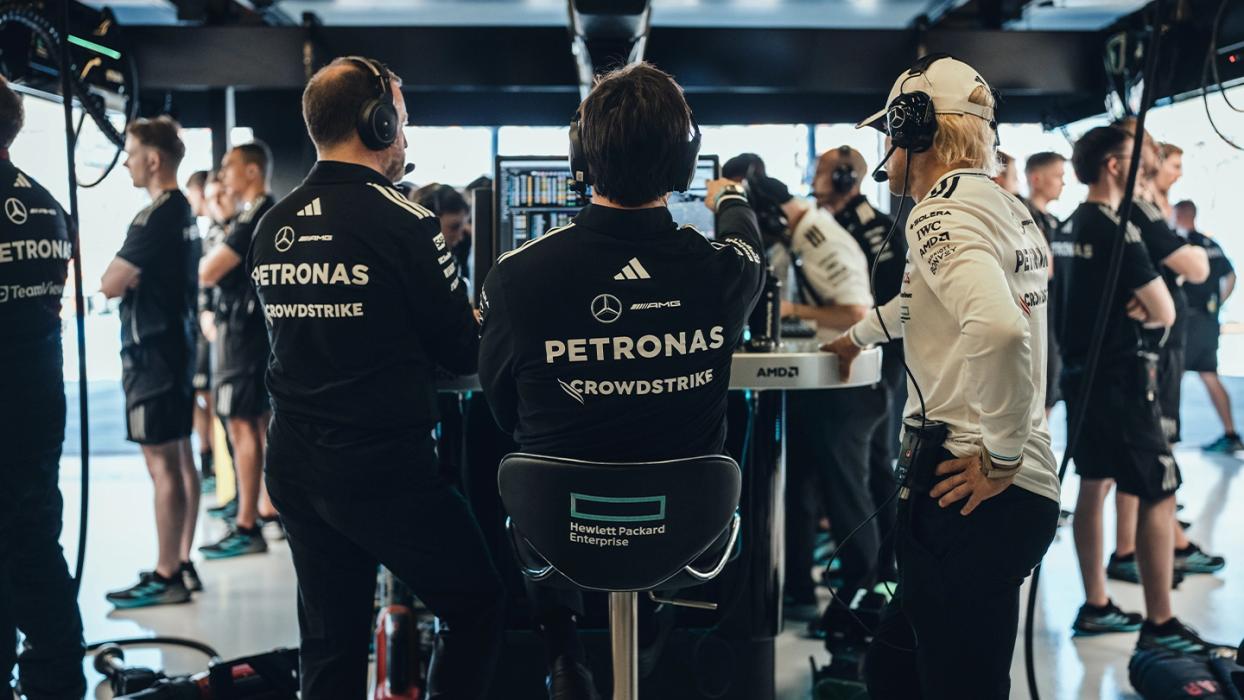 Insight into the Mercedes-AMG Petronas team headquarters.