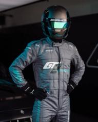 Mercedes-AMG GT2 PRO race suit with gloves and helmet