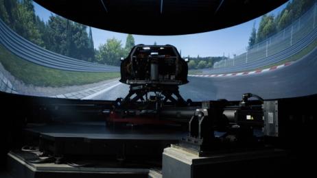 picture of a driving simulator room
