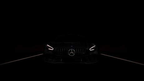 Image of the characteristic radiator grille of an AMG vehicle